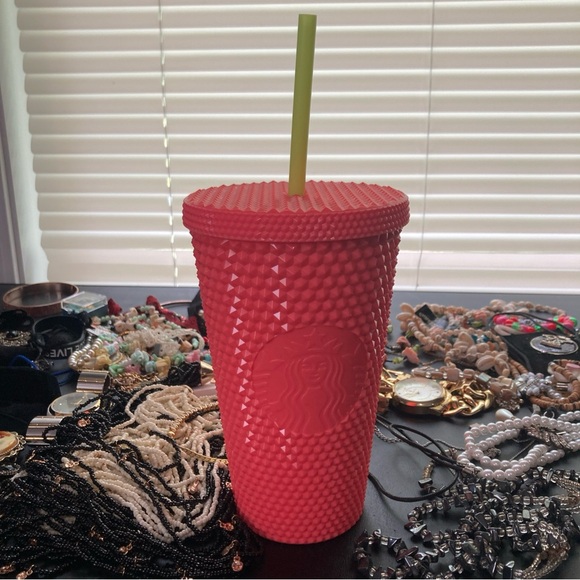 Starbucks Dragonfruit Studded Cold Cup Tumbler 16 oz NEON - Picture 4 of 13